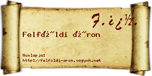 Felföldi Áron névjegykártya