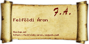 Felföldi Áron névjegykártya